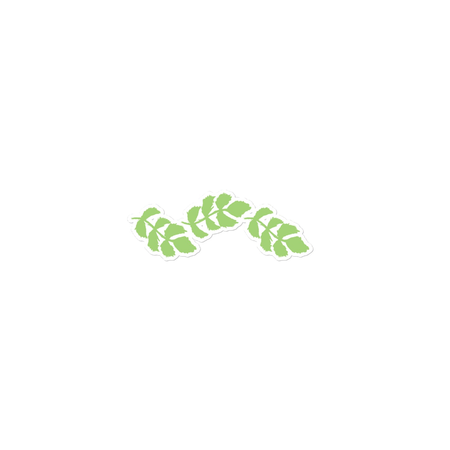 A hand-painted green garland of leaves sticker.