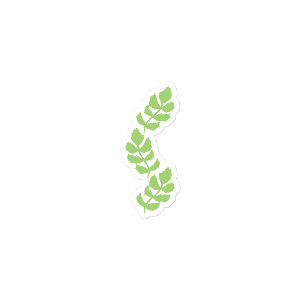 A hand-painted green garland of leaves sticker.